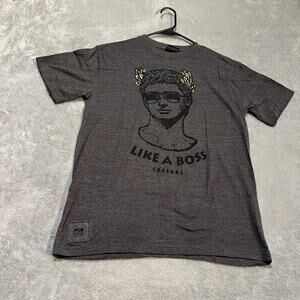 Caesars Like A Boss Shirt Mens Medium Gray Graphic Tee Funny Casino Vegas